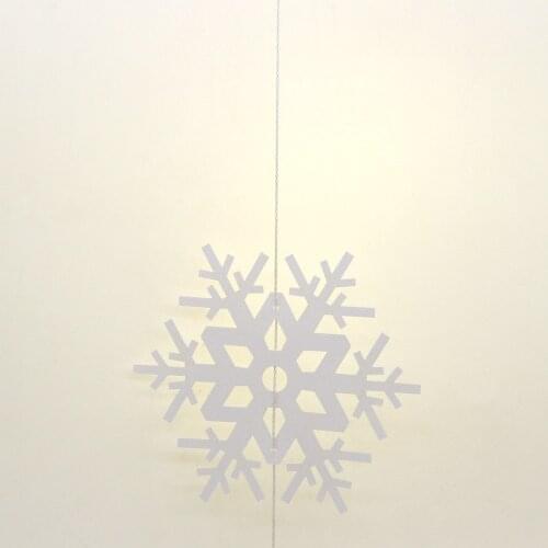 Christmas Flake Snow String 3D Pearl Paper Snowflake Artificial Snow String Christmas Tree Decorations Party Winter Decoration