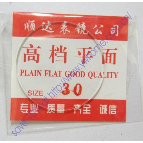 New flat glass watch crystal diameter 30mm Thick 1mm