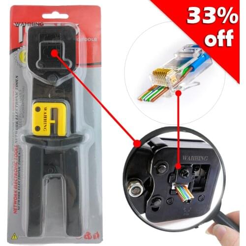 New All Black Networking Pliers RJ45 RJ11 Crimping Cable Stripper Crimper RJ45 Tools For Cat5 Cat5e Cat6 Plug Connector Cable