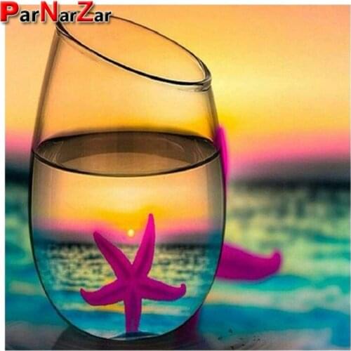 ParNarZar 5D DIY Diamond Painting Kits - Ocean in the Cup - For Home Wall Decorations