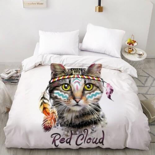 3D Duvet cover Quilt/Blanket/Comfortable Case Luxury Bedding 135 140x200 150x200 220x240 200x220 for Home animal Cat cloud