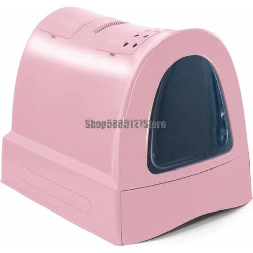 Fully enclosed cat toilet Super large single-layer splash-proof deodorant semi-enclosed cat litter bedpan