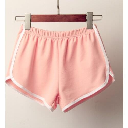 1Pcs Sports Shorts Women Shorts Summer 2021 New Candy Color Anti Emptied Shorts Casual Shorts Lady Elastic Waist Running Shorts