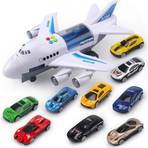 Kids Toys Simulation Track Inertia Airplane Music Stroy Light Plane Diecasts & Toy Vehicles Passenger Plane Toy Car Boys Toys