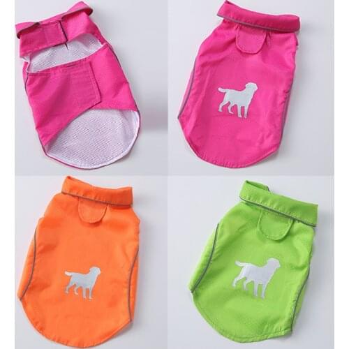 Pet Dog Cat Raincoat Reflective Waterproof Jacket Windbreaker Clothes Windproof Sunscreen For Puppy Coat Rainwear Rain Cloak