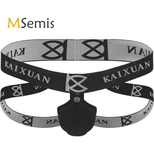 Swimwear Mens Underwear Hot Low Rise Elastic Wide Waistband U Shape Panties Sponge Bulge Pouch Open Butt Jockstrap Thong Briefs