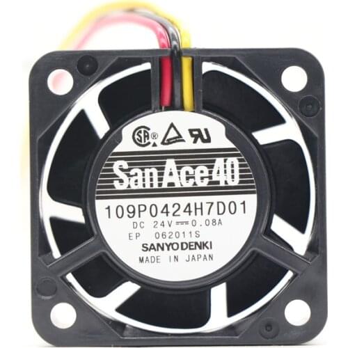 Sanyo 109P0424H7D01 Cabinet Cooling Fan 40*40*15mm 5V 0.28A Axial Flow Fan