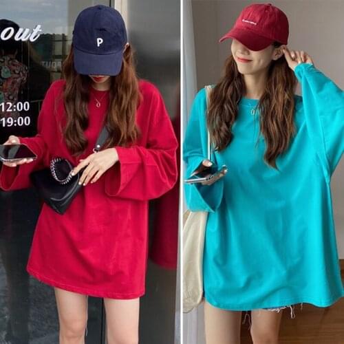 Kili Female Korean Version Of Thin Lazy Wind in the Long Open Back Sweater T-Shirt One Size