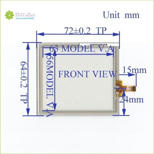 ZhiYuSun Wholesale 2PCS/lot PMH2 72mm*64mm touch sensor NEW 3.5 inch touch panel Sensor glass compatible for digital product