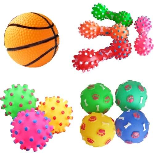 1pcs Diameter 6cm Squeaky Pet Dog Ball Toys for Small Dogs Rubber Chew Puppy Toy Dog Stuff Dogs Toys Pets brinquedo cachorro