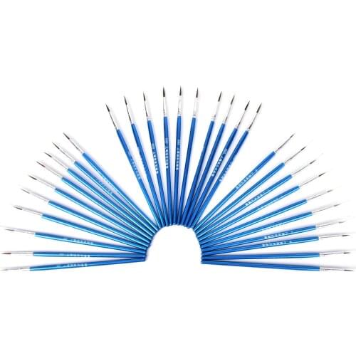 10Pcs/Set Fine Hand-painted Thin Hook Line Pen Blue Baton Drawing Art Pen Paint Brush Art Supplies Nylon Brush Painting Pen