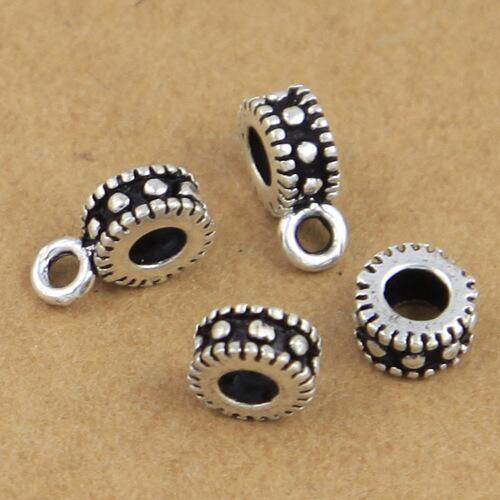 100% 925 Silver Jewelry Spacers DIY Bracelet Spacers Jewelry Findings Beads Sterling Amulet