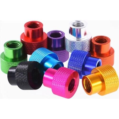 5pcs M10 aluminum alloy knurled double pass steps nut hand twist bolt cylindrical head nuts bolts Al