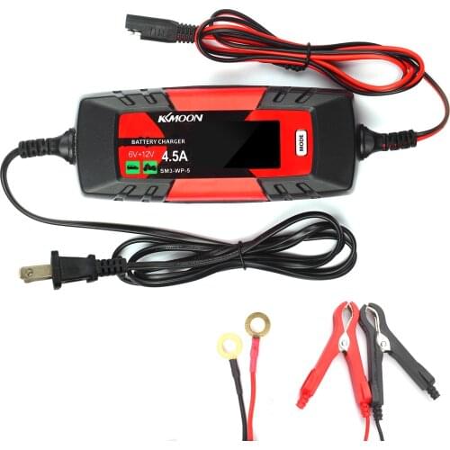 6V/12V KKmoon IP65 Car Battery Charger Battery Charger & Maintainer Intelligent Automatic Battery Charger Pulse Repair Charger