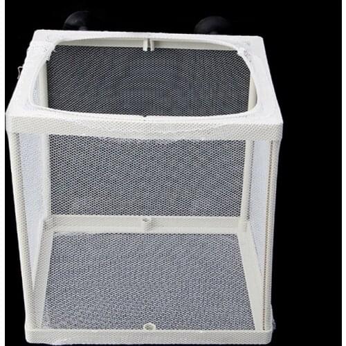 Fish Tank Aquarium Guppy Breeding Breeder Fish Baby Gauze Trap Box Isolator S/L