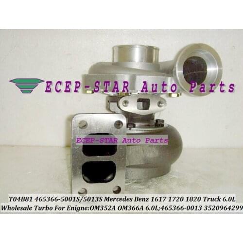 Free Ship T04B81 465366 465366-5013S 465366-0013 3520964299 Turbo For Mercedes Benz 1617 1720 1820 Truck OM352A OM366A 6.0L