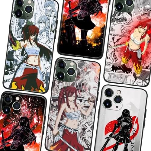 Erza Scarlet Fairy Tail Anime Phone Case For IPhone 11 12 Mini Pro XS Max 6s X XR 6 7 8 Plus SE Soft TPU Glass Cover