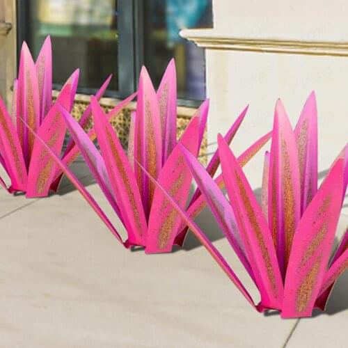 Metal Art Tequila Rustic Sculpture DIY Garden Yard Sculpture Home Decor 9 leaves Outdoor Garden Signs Garden Decoration Accessor