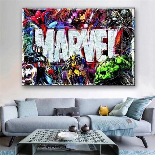 DIY 5D Diamond Painting Marvel Comics Avengers Collection Superhero Cross Ctitch Kits Diamond Mosaic Embroidery Home Decor