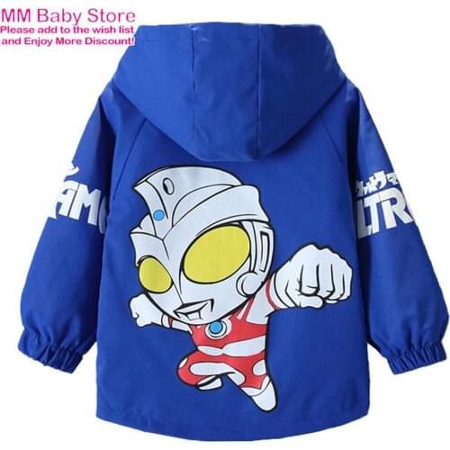 New Kids Cartoon Jackets For Boys Baby Spring Autumn Coats Spring Autumn Fashion Child Kids Zipper Hooded Outwear