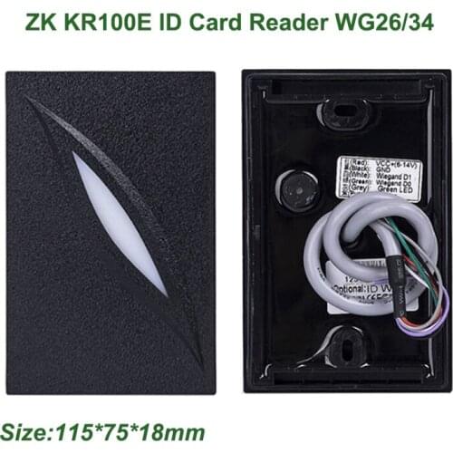 ZK KR100 Wiegand Card Reader 125kHz EM Card Reader WG26/34 RFID Card Reader IP65 Waterproof Access Control Proximity Card Reader