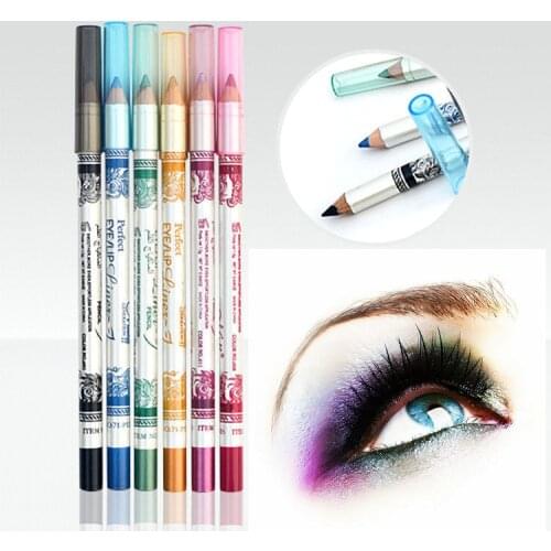 12 Colors Durable Sweatproof Eyeliner Pencil Set Eye Shadow Pencil Lasting Eye Liner Pencil Pigment Waterproof Eye Makeup Tools