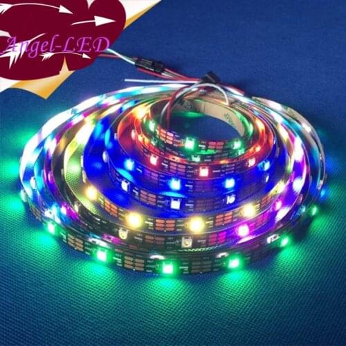 5m/roll DC5V ws2812b 150led 300led ws2812IC built-in Individually Addressable 30/60leds/m 5050 RGB Dream Color LED Strip Light