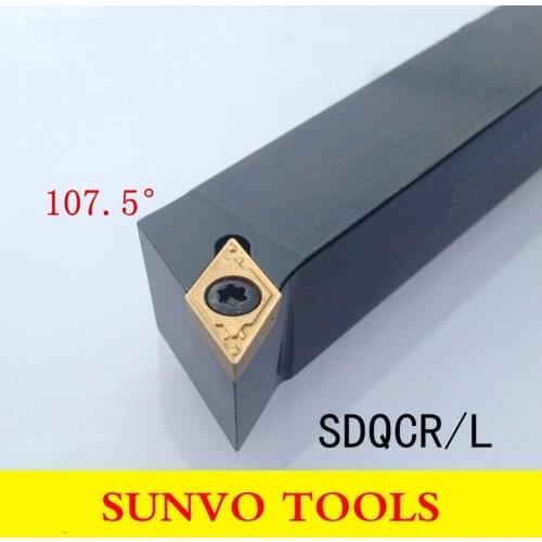 SDQCR SDQCL 2525M11/2020K11 CNC Turning Tools Screw Fastening External Turning Tool Holder Use DCMT DCGT 070204/11T308/11NT304