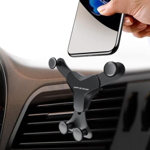 Universal Gravity Auto Phone Holder Car Air Vent Clip Mount Mobile Phone Holder CellPhone Stand Support For iPhone For Samsung
