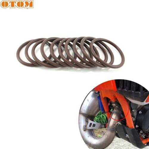 OTOM Motorcycle Exhaust Manifold Gasket Seal O-ring Pack of 10 For KTM SX85 XC105 SX125 XCW150 O'ring Exhaust Pipe 0770380030