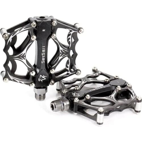 Bicycle Pedal On 3 Bearings Bike Pedal Anti-slip Ultralight CNC MTB Mountain Bike Pedal Cycling Parts Sealed Bearing Pedals