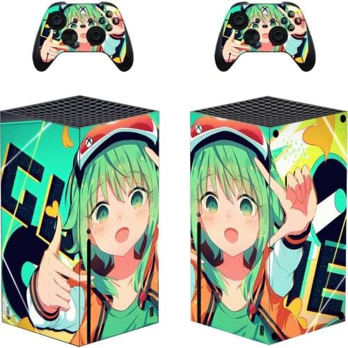 Anime Cute Girl Skin Sticker Decal Cover for Xbox Series X Console and 2 Controllers Xbox Series X Skin Sticker Vinyl