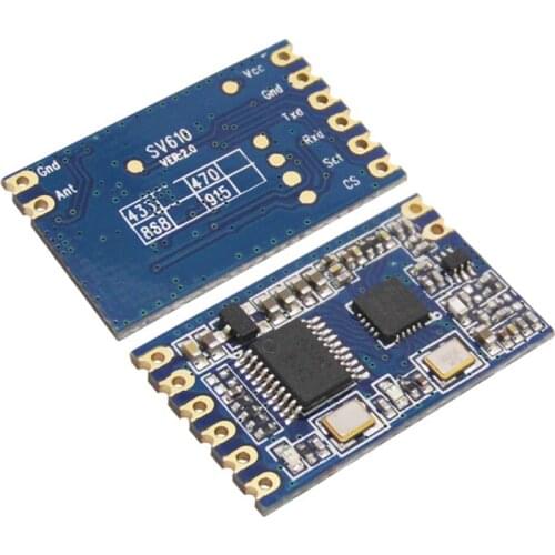 20PCS SV610 433mhz RF Transceiver UART 100MW SI4432 Embedded Wireless Bi-directional rf Module GFSK MAX 1.4KM