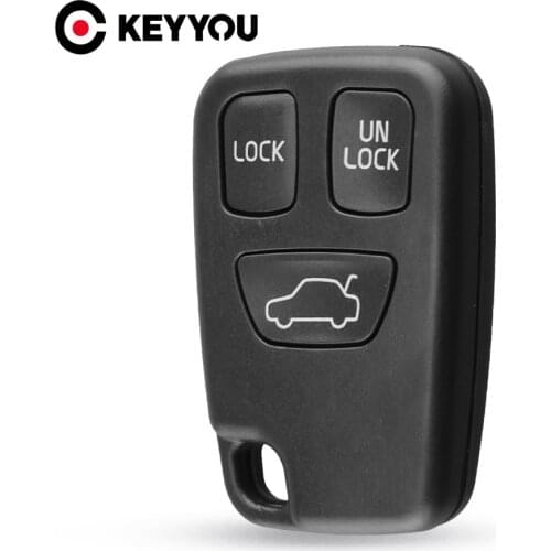 KEYYOU Uncut Blade 3 Buttons Remote Car Key Case Shell Replacement For VOLVO S40 S60 S70 S80 S90 V40 V70 V90 XC70 XC90