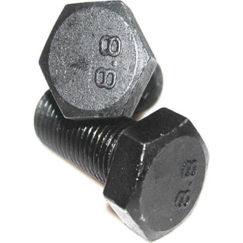 4pcs M16 hex screws external hexagon stocket bolts 2mm pitch machine male screw 8.8 grade black carbon steel 40mm-90mm length