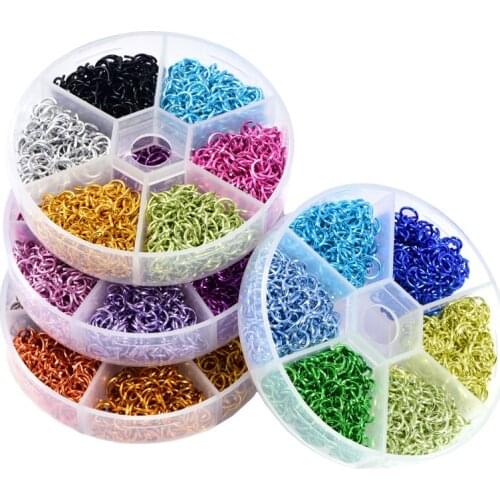 6mm 1200Pcs Necklace clasp Open Circle Jump Rings Open Single loop for DIY Necklace Bracelet Jewelry Making A36