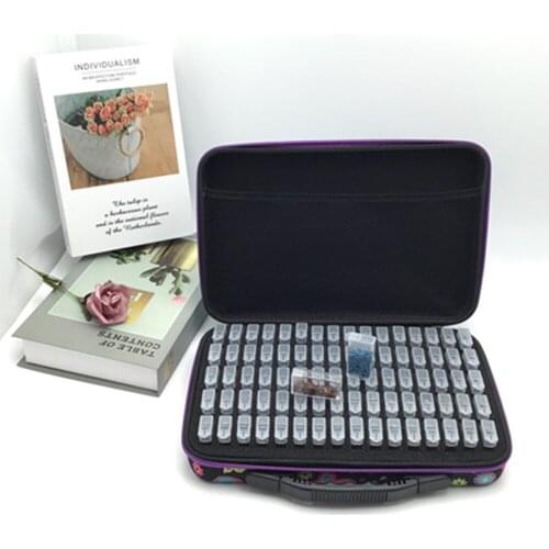 80 box Diamond Painting Box Tool diamond mosaic Container Storage Box Carry Case Holder diamond embroidery Hand Bag Zipper