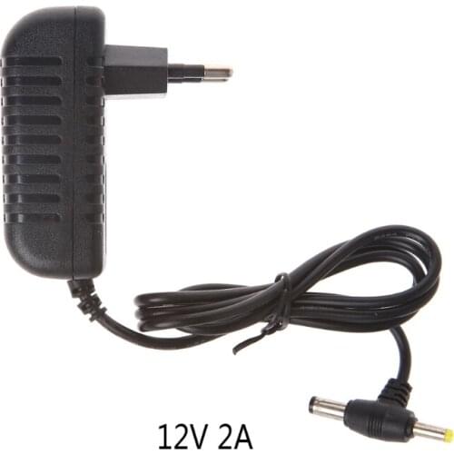 12V 2A AC Converter Adapter DC 5.5*2.1mm+4.0*1.7mm Power Supply Cable EU Plug