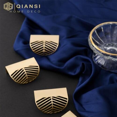 Satin Cabinet Pulls Modern Furniture Cabinet Metal Brass Drawer Leaf Handle Bedroom Drawer Dresser Wardrobe Shoe Cabinet Knob