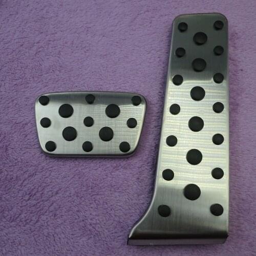 DEE Car Accessory Stainless Steel Accelerator brake pedal for TOYOTA Reiz 2014 Crown 2015 AT,non slip pedal plate pad Stickers
