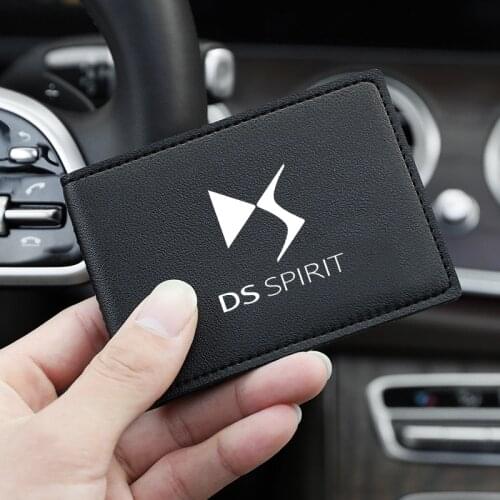 Car Styling Auto Bag Card Package Driver License stickers Genuine Leather wallet For for DS 5LS 7 3 E-TENSE 5 23 AERO SPORT