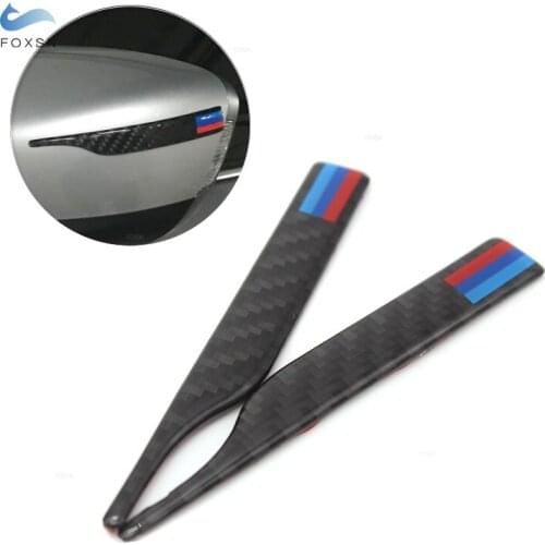 For BMW 1 2 3 4 5 7 Series X3 X4 X5 X6 Carbon Fiber Rearview Mirror Anti-collision Bumper Strip Decor Cover Trim