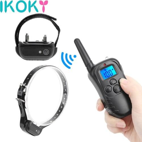 IKOKY Neck Collar Sex Toys for Couples Remote Control Medical Themed Toys Electro Stimulation Electric Shock Penis Ring