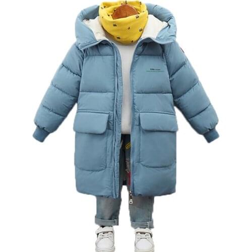 Boys Jackets Girls Winter Coats Children Jackets Baby Thick Long Coat Kids Warm Outerwear Hooded Coat Snowsuit Overcoat Clothes