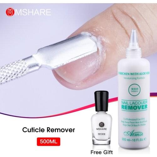 MSHARE 500ml Nail Cuticle Remover Gel Softener Oil liquid for Dead Skin Nails Manicure Treatments Nails Care