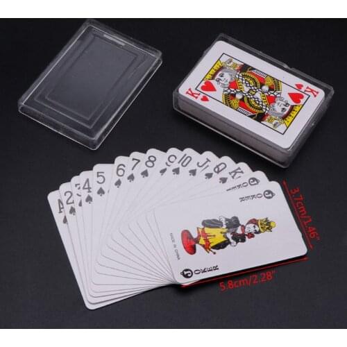 1set Texas Hold'em Mini Poker With Case Home Decoration Travel Portable Playing Card Board Game