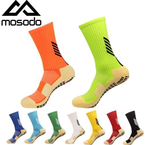 Mosodo Men Compression Socks Athletic Sport Socks Breathable Anti-Slip Football Soccer Sock Hiking Cycling Socks for Kids Adult