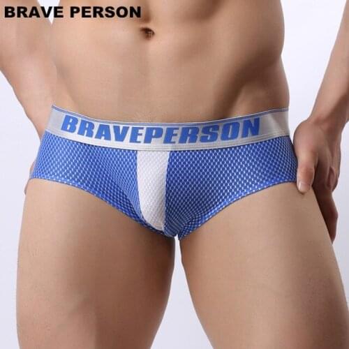 Brand BRAVE PERSON High Quality mens gay Underwear Men Sexy Briefs Jacquard Nylon Underwear Male Fashion Mens Briefs