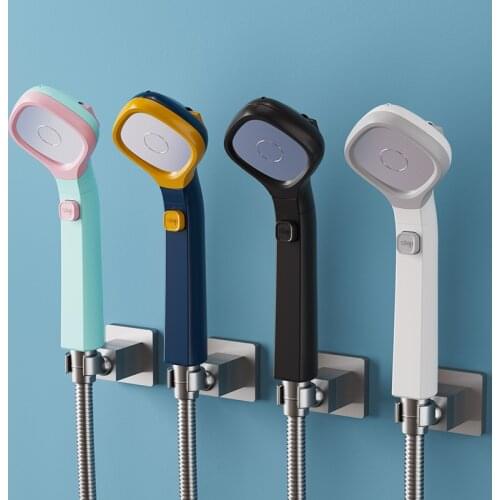 Shower Head Four-Speed One-Button Water Stop Pressurized Shower Handheld Shower Removable And Washable Bathroom Shower Head