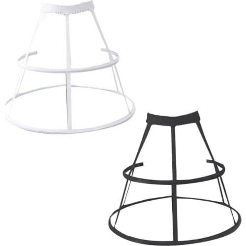 Wedding Bridal Crinoline Underskirt Women Girls Elastic Waistband Adjustable Pannier Petticoat 2 Hoop Cage Skirt